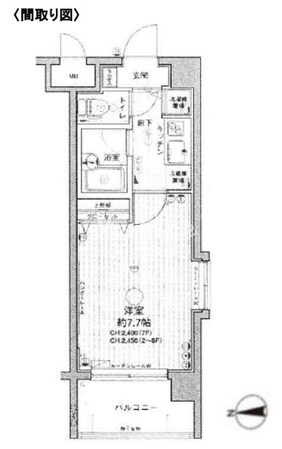 ラグジュアリーアパートメント両国の物件間取画像